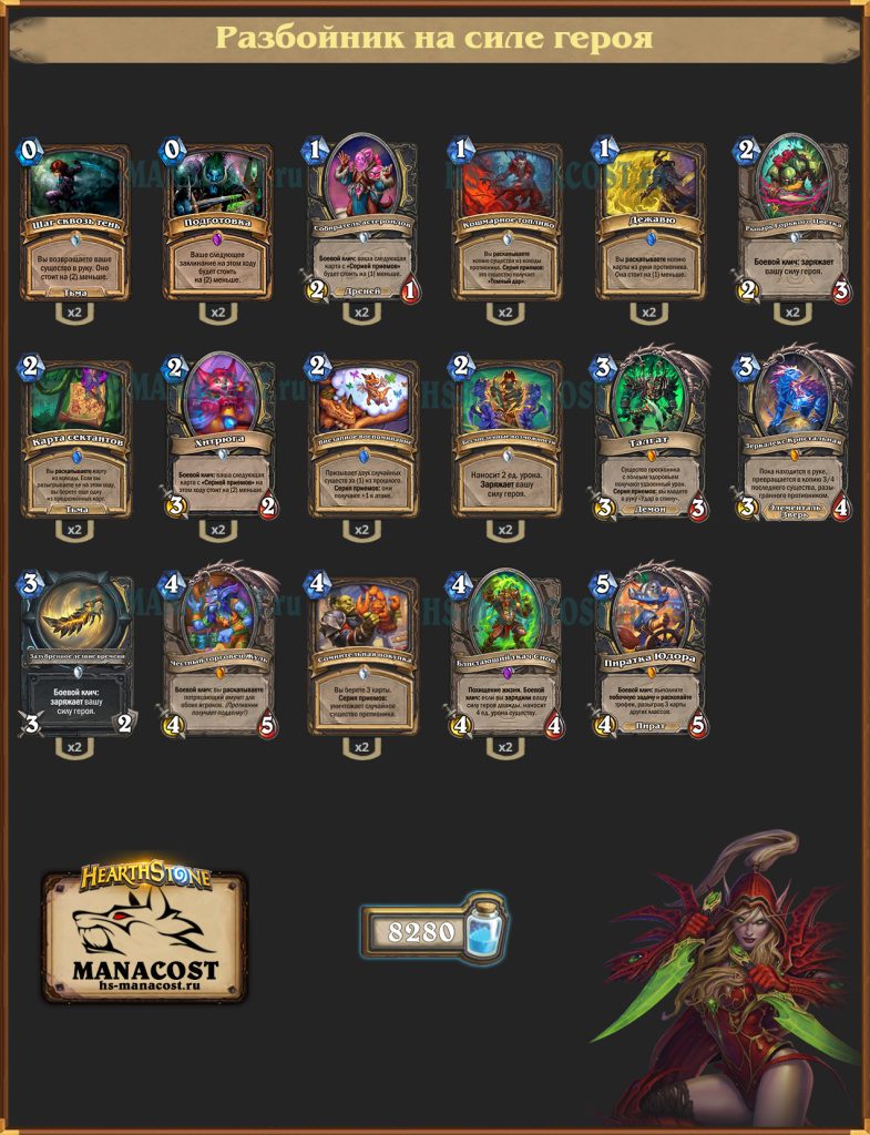 Разбойник на силе героя