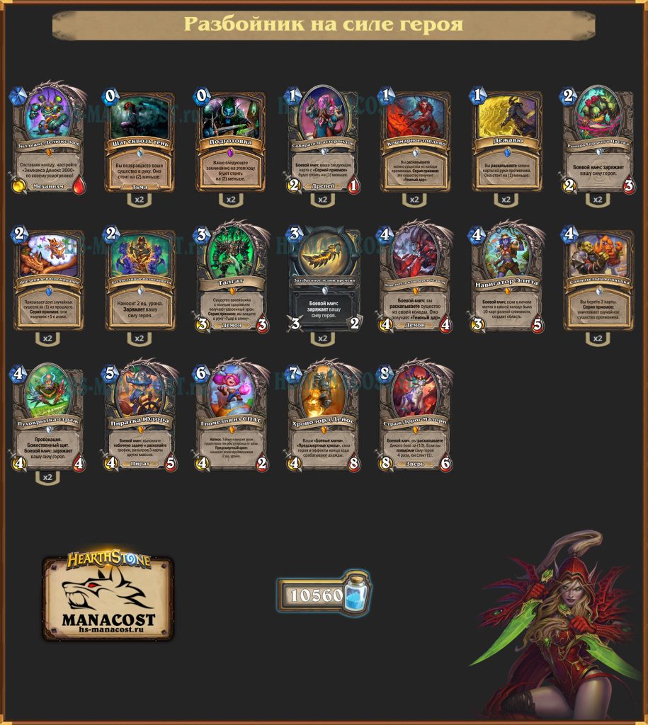 Разбойник на силе героя