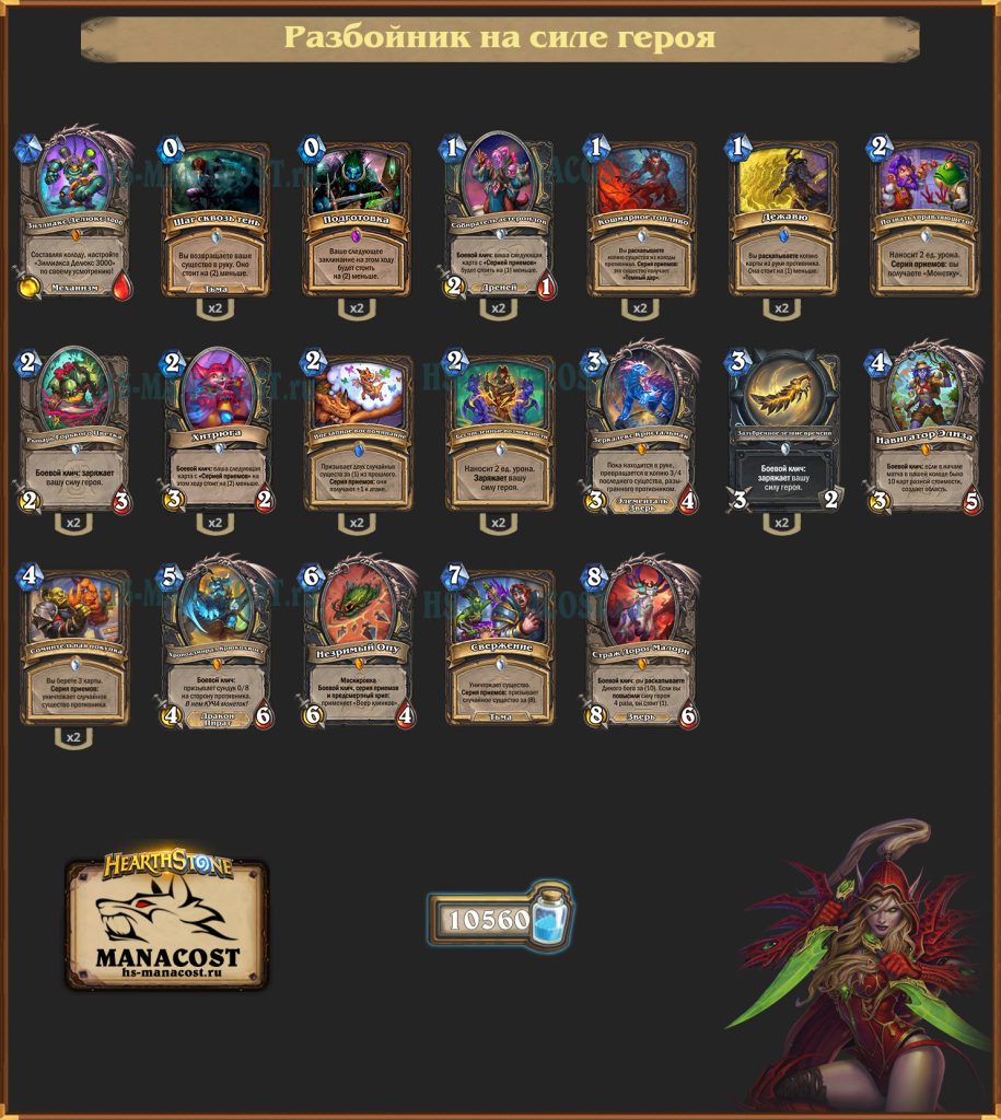 Разбойник на силе героя